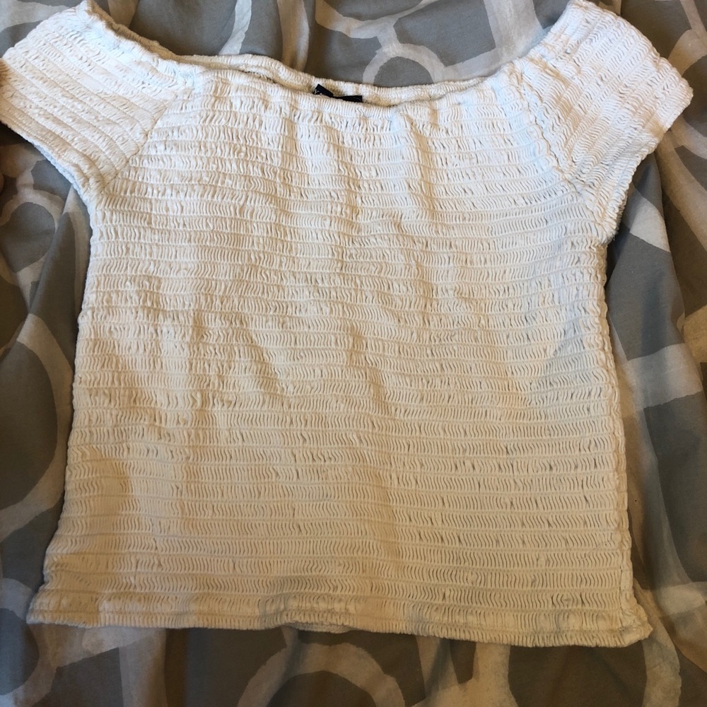 White stretchy Brandy Melville shirt!